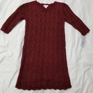 Little girl burgundy dress 6/6X